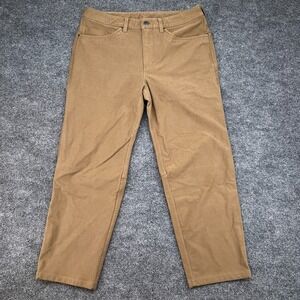 Lululemon ABC Relaxed Fit Crop Pant Utilitech Mens 32 Brown 32x27 Menswear Chino